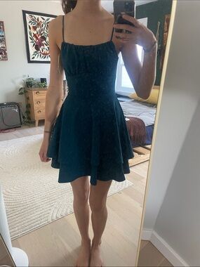 Teal party dress